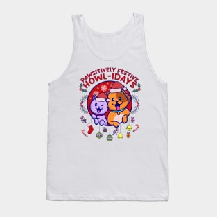 Pawsitively Festive Howl-idays pet christmas Tank Top